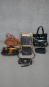 A collection of seven vintage and deisgner handbags. Including a Ralph Lauren style leather handbag,