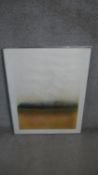 Alan Cox (1941 - 2021) - A framed and glazed coloured screenprint titled 'Long Borrow I', signed and