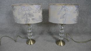 A pair of contemporary table lamps.