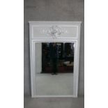 A French Empire style pier or overmantel mirror in moulded fibreglass frame. H.172 W.107cm
