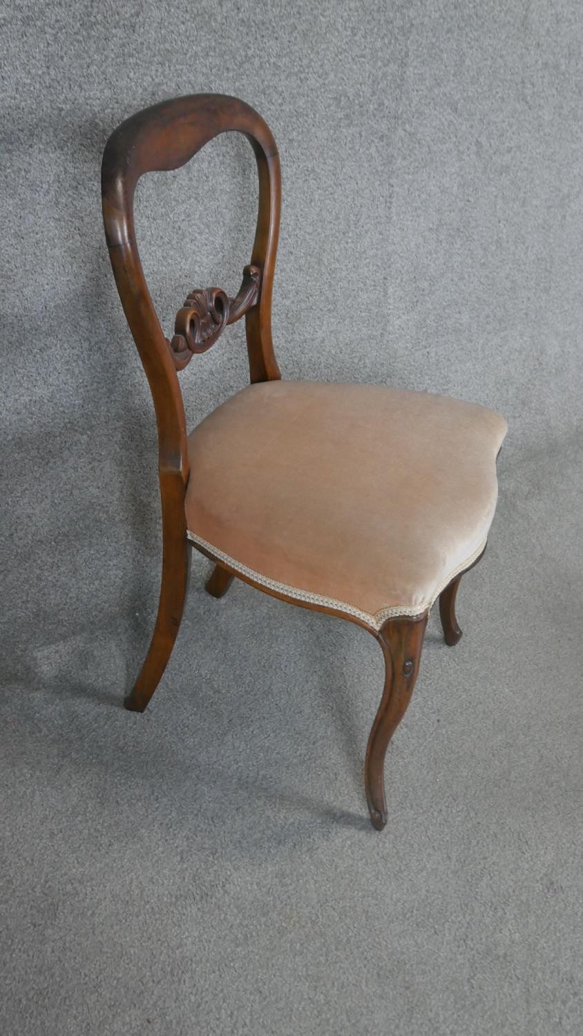 A 19th century mahogany balloon back dining chair along with a similar example. - Image 3 of 4