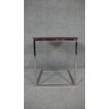 A vintage chrome framed lamp table. H.60 W.50 D.55cm