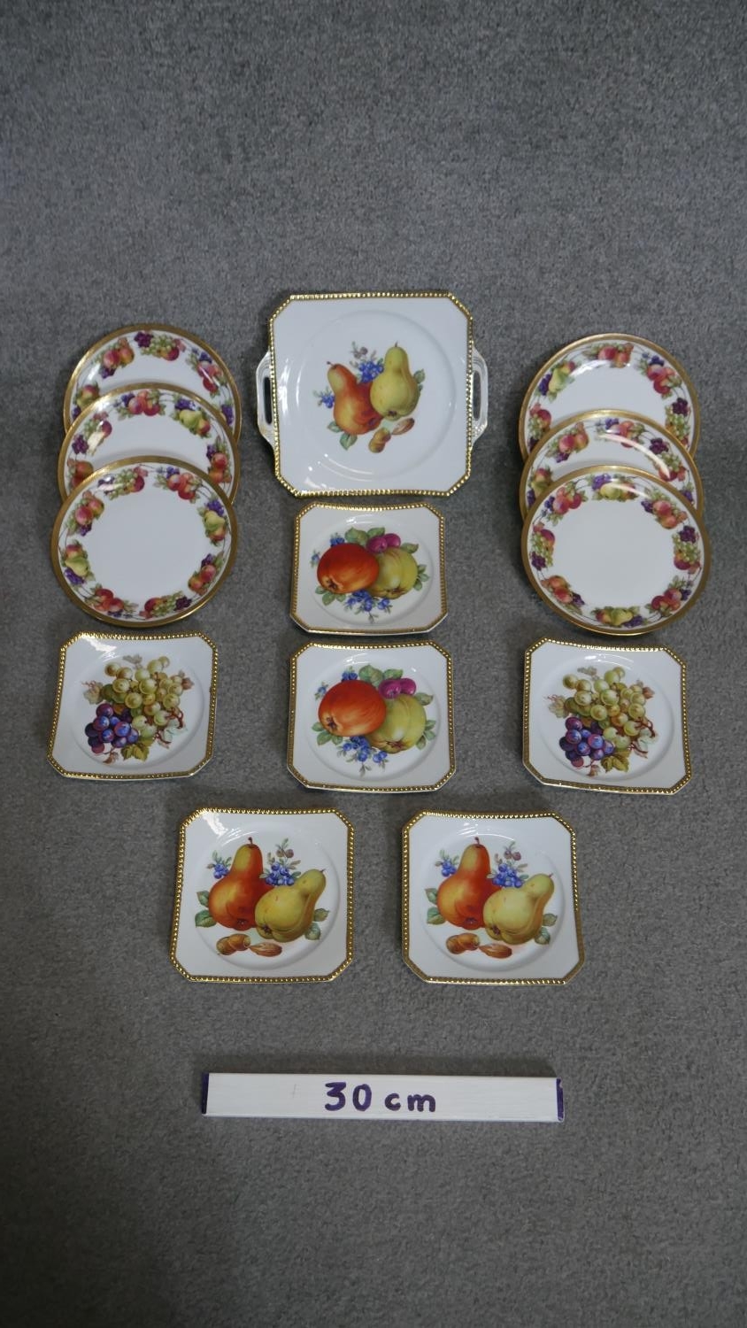 A collection of porcelain transfer fruit design plates, two different makers. (13 pieces in total) - Image 2 of 4