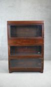 A vintage mahogany "Classic" Globe Wernicke five section bookcase. H.128 W.84 D.28cm
