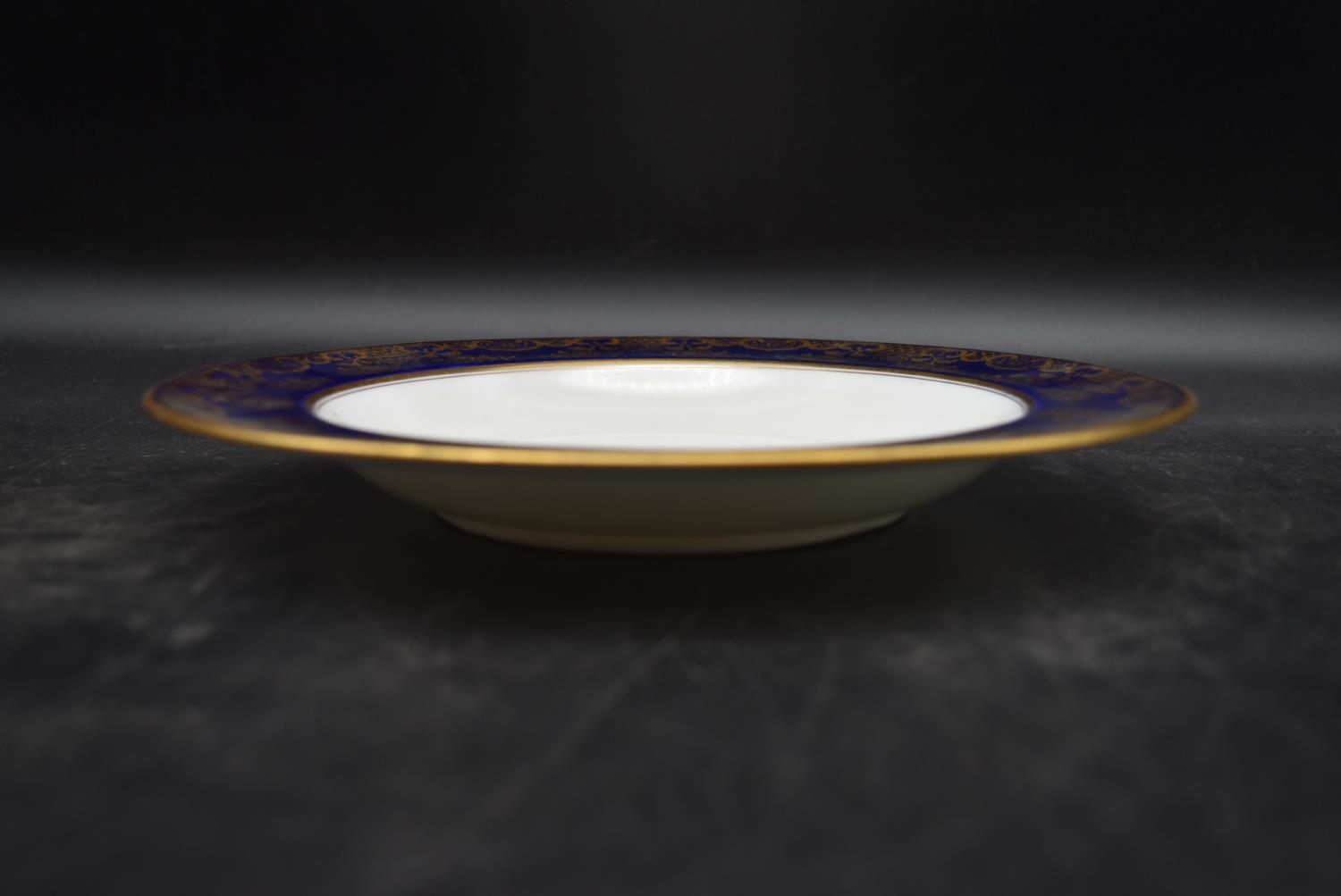 A Wedgwood gilded stylised foliate design part dinner service. Including 9 plates, 8 small plates, 4 - Image 15 of 21
