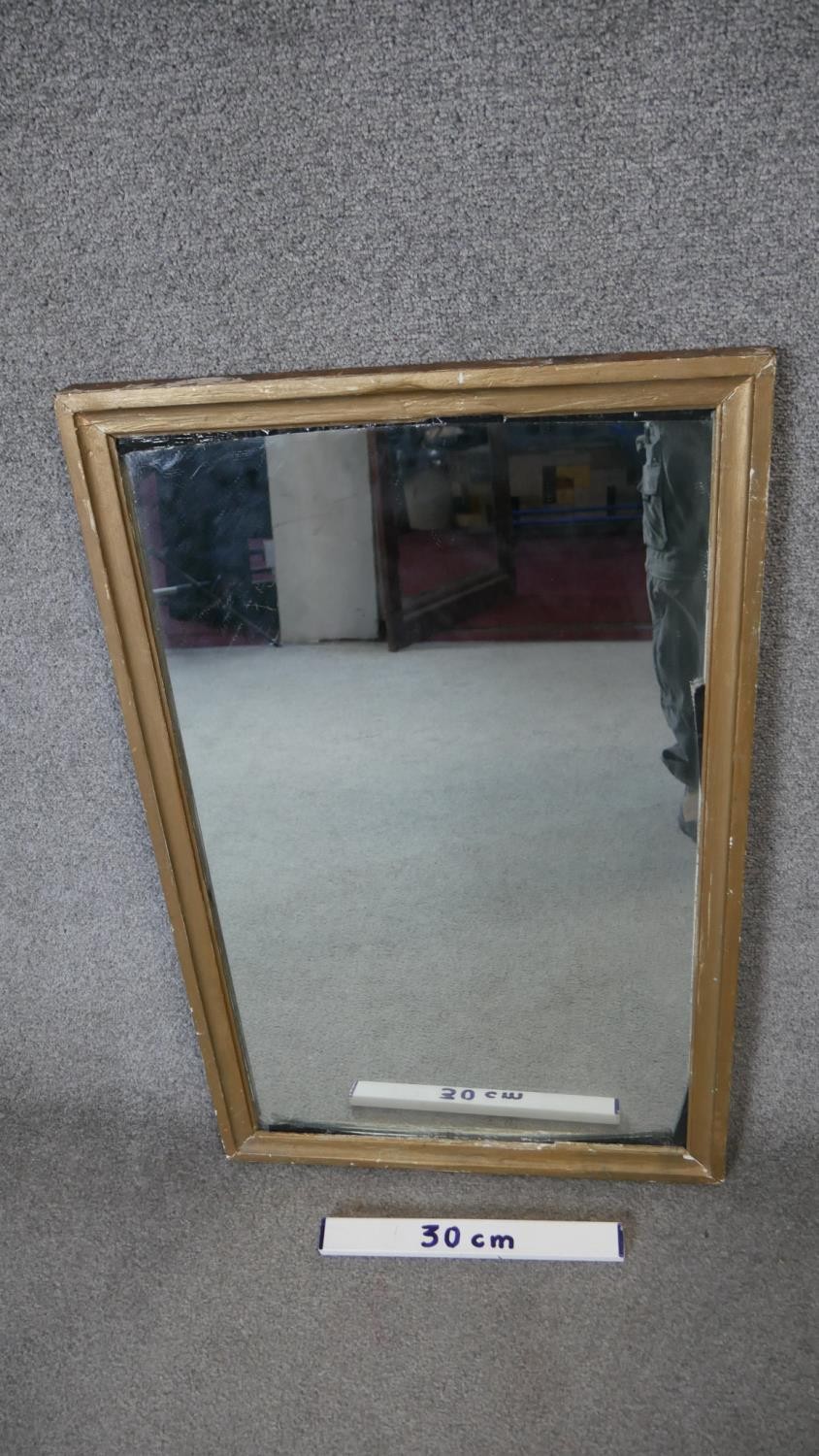 A gilt framed wall mirror. H.122 W.46cm - Image 2 of 3