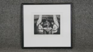 Karólína Lárusdóttir (1944 - 2019)- A framed and glazed signed etching titled 'The Angels Order