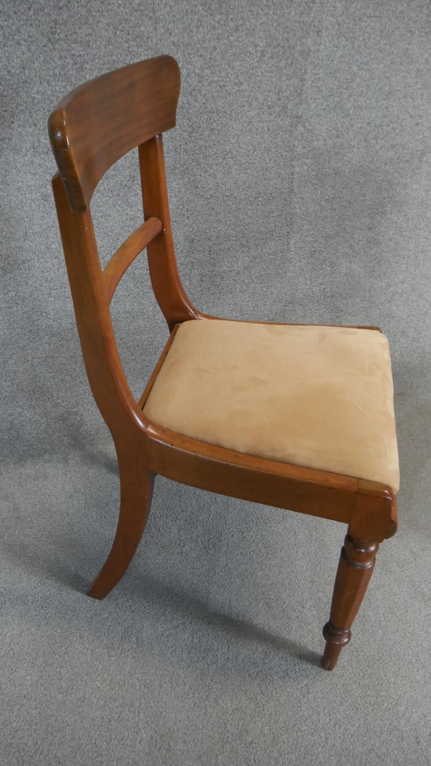 A 19th century mahogany bar back dining chair along with a similar chair. - Image 4 of 5