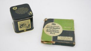 A boxed tin of Winsor and Newton's Ostwald Standard watercolours along with a tin of components