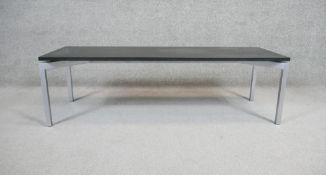 An Erik Jorgensen EJ66 coffee table, label to underside. H.38 W.140 D.36