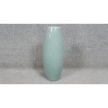 A large celadon glaze ceramic vase. H.47 Diam.18