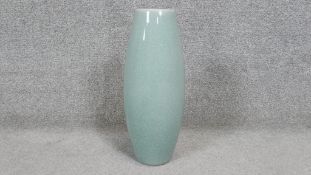 A large celadon glaze ceramic vase. H.47 Diam.18