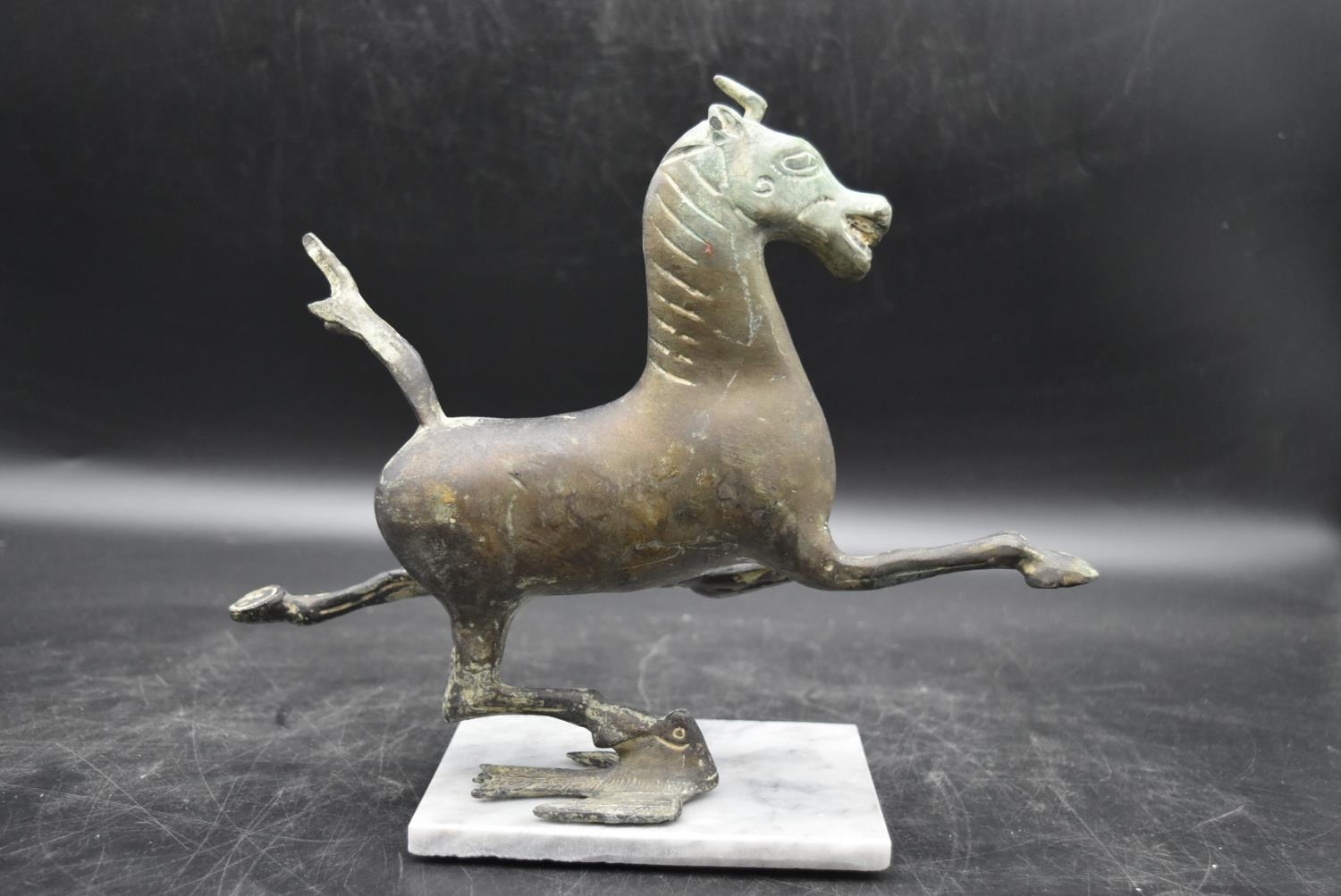 The Flying Horse of Gansu - Han dynasty (25-100ad) A Chinese Bronze horse in a flight treading on - Image 3 of 11