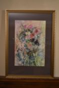 A framed and glazed print, 'Butterflies and Flowers' signed and dated 'Phyllis Holder, 1982'. H.76