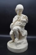 After J. Durham - A 19th century Copeland Parian figure group 'Go to Sleep' published by the 'Art