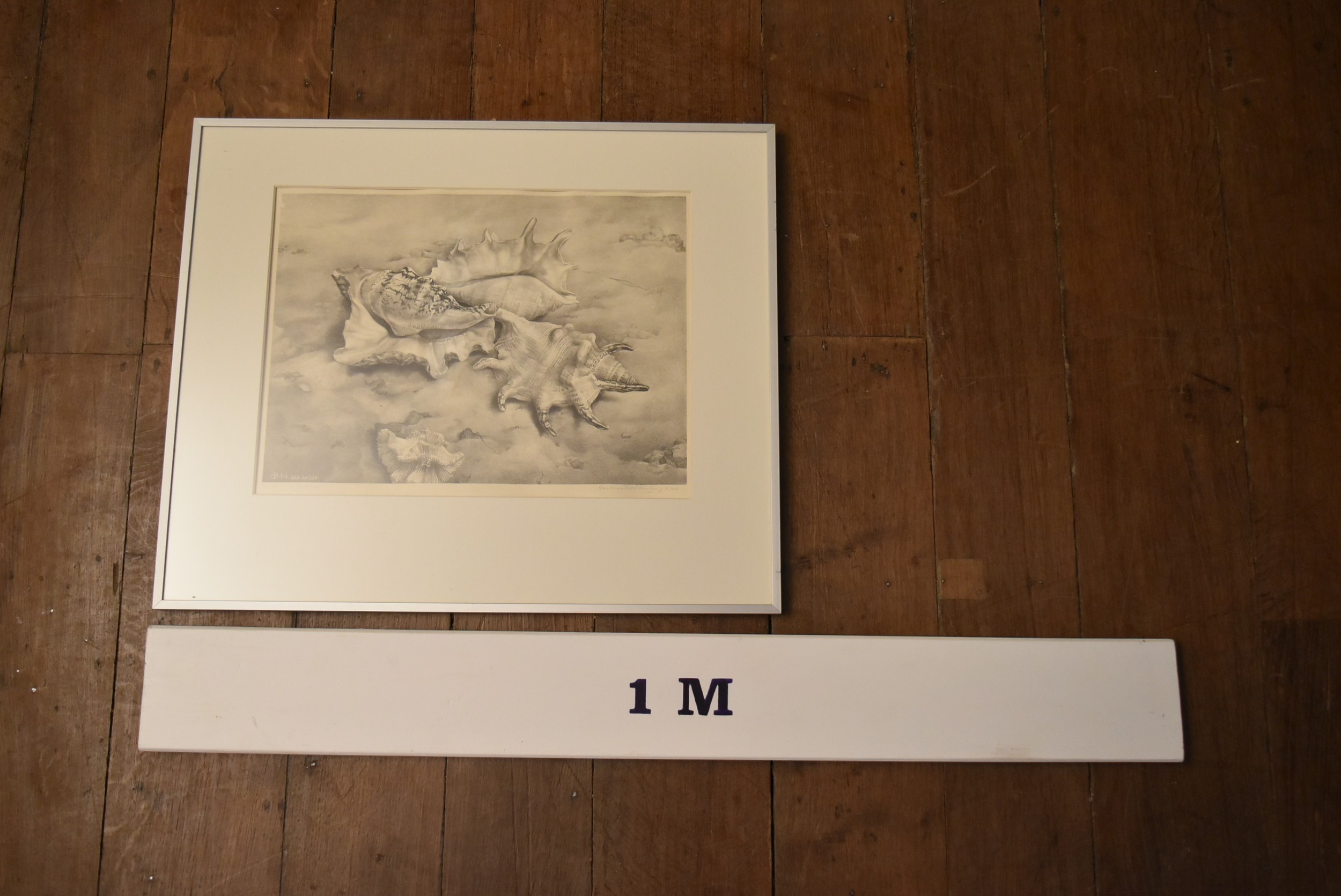 A framed and glazed signed lithograph titled De Drie Schelpen. Signed Aart Van Dobbenburgh. H.51 W. - Image 6 of 6