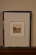 A framed and glazed artist's proof, Field, signed A Mansell. H.34 W.27cm