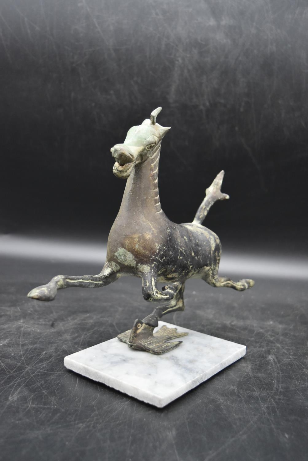 The Flying Horse of Gansu - Han dynasty (25-100ad) A Chinese Bronze horse in a flight treading on - Image 2 of 11