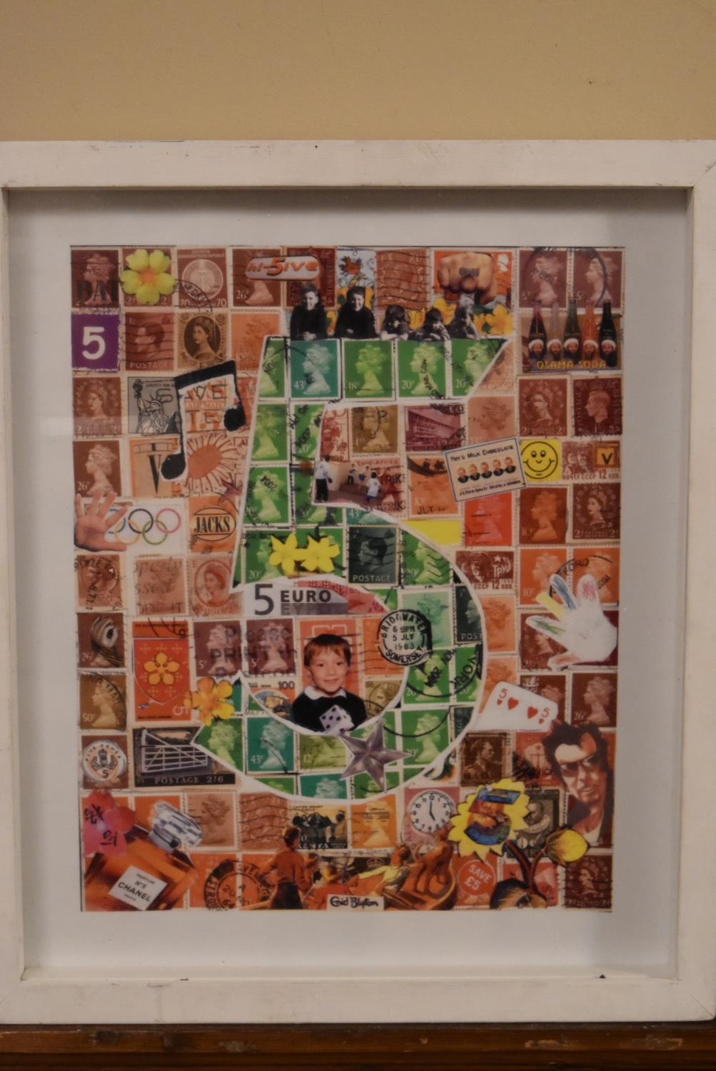 A framed and glazed limited edition print of a collage by artist Andrew Barrow Titled '5' along with - Image 2 of 8