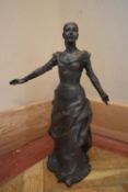 Irena Sedlecka B.1928, a plaster figure of Maria Callas standing in classical form, signed and dated