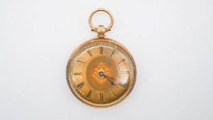 An 18 carat gold engraved ladies pocket watch by John Bennett, maker to the royal observatory.