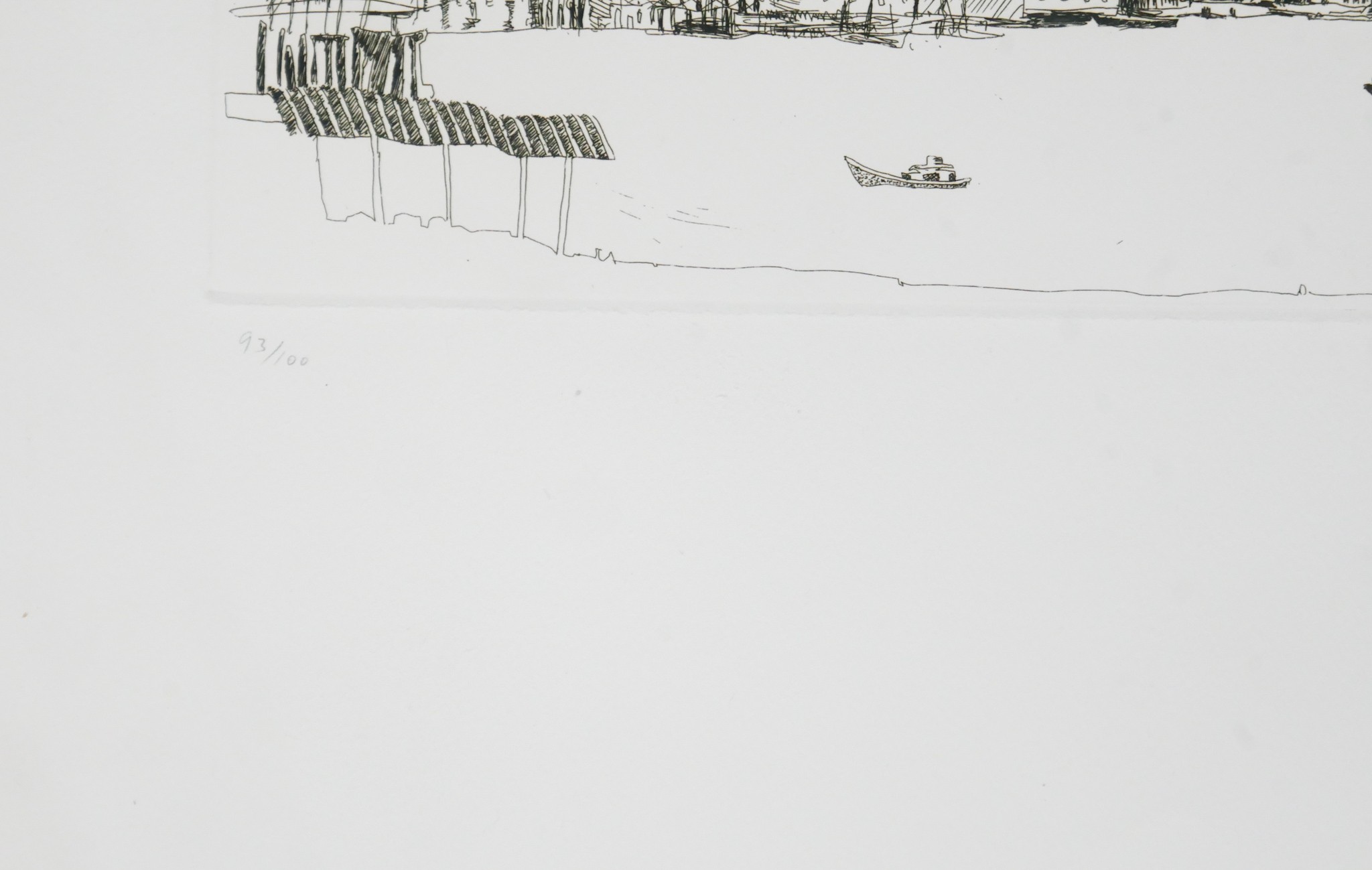 A signed limited edition etching by British artist Patrick Procktor of Venetian Skyline from the - Image 4 of 5