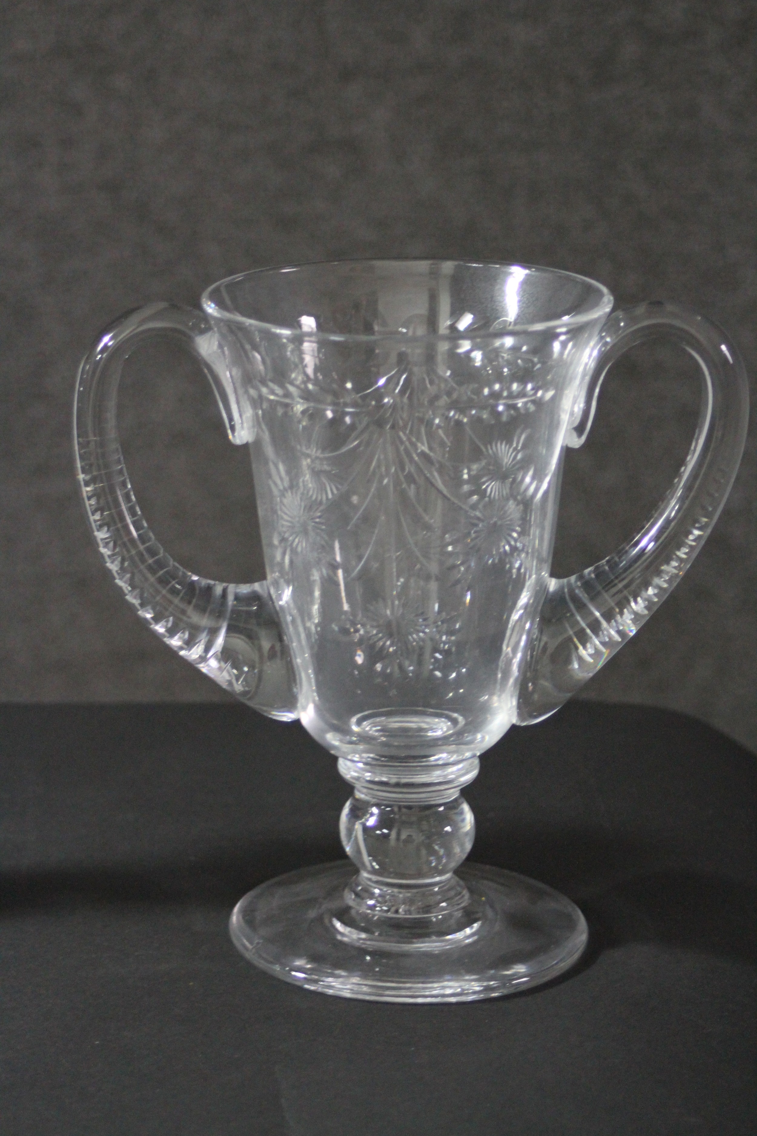 A collection of cut glass and crystal. Including a crystal ships decanter, a silver plated cut glass - Image 5 of 6