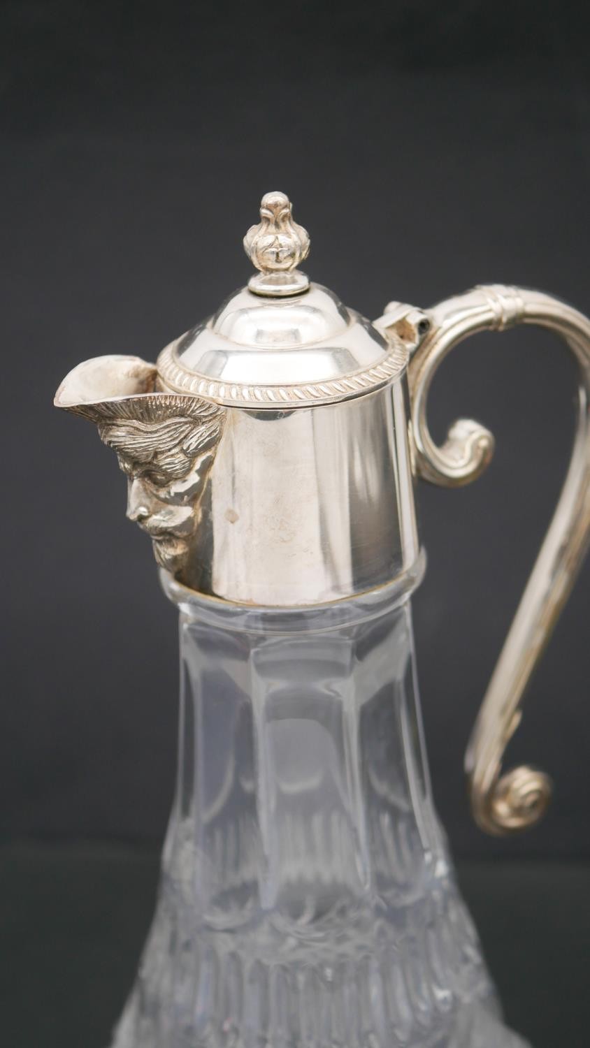 A collection of cut glass and crystal. Including a crystal ships decanter, a silver plated cut glass - Image 3 of 6