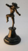 Tom Merrifield ARBS, 'Bubba Il', bronze figure on black onyx base. 34/150. H.22 W.10cm