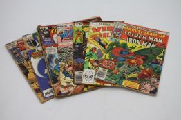 A collection of eight vintage Marvel comics. Including Sub-Mariner, 1, 1980, Moon Knight, Savage