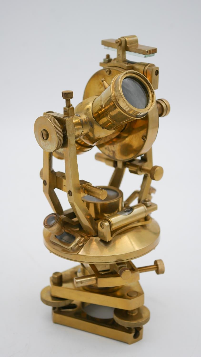 A cased brass surveyors theodolite. H.22cm - Image 4 of 5