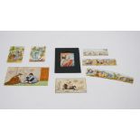 A collection of seven Indo-Persian miniatures of polo scenes, portraits and warriors on horse