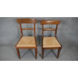 A 19th century mahogany bar back dining chair along with a similar chair.