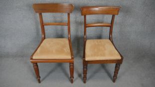 A 19th century mahogany bar back dining chair along with a similar chair.