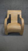 After Gerald Summers (1899-1967), armchair, laminated and moulded plywood. H.70 W.60 D.80 cm