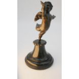 Tom Merrifield ARBS, `Bubbai`, bronze figure on black onyx base, 41/150. H.22 W.10cm.