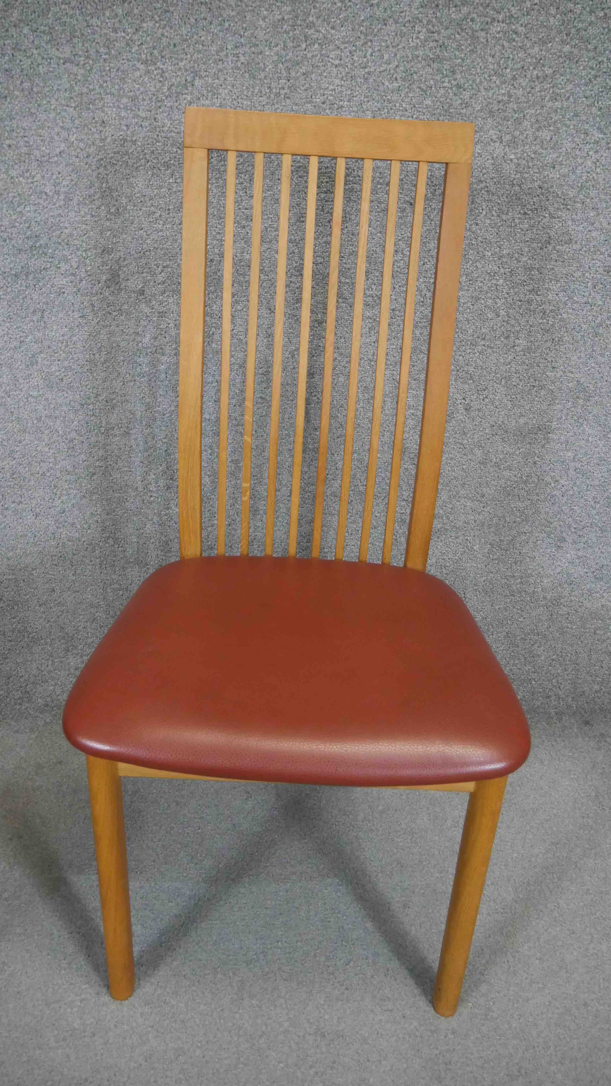 A set of six vintage teak dining chairs by Hoffer, Denmark. - Image 2 of 5