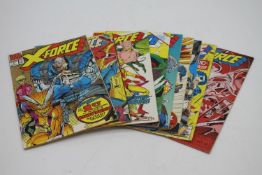 A collection of nine vintage 1991 X-Force comics. Including the 30th anniversary edition. Edition