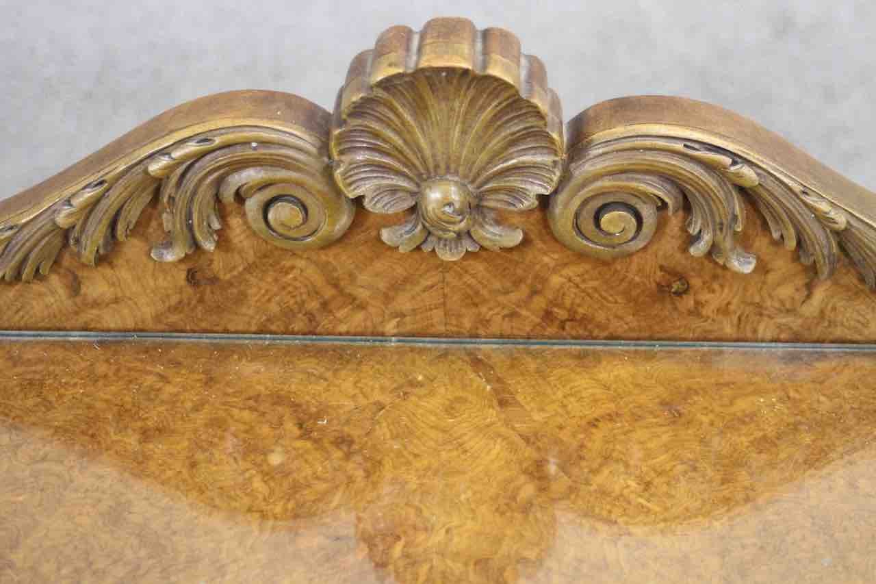 A mid century burr walnut Epstein sideboard with central drawers flanked by cupboards on carved - Image 6 of 8