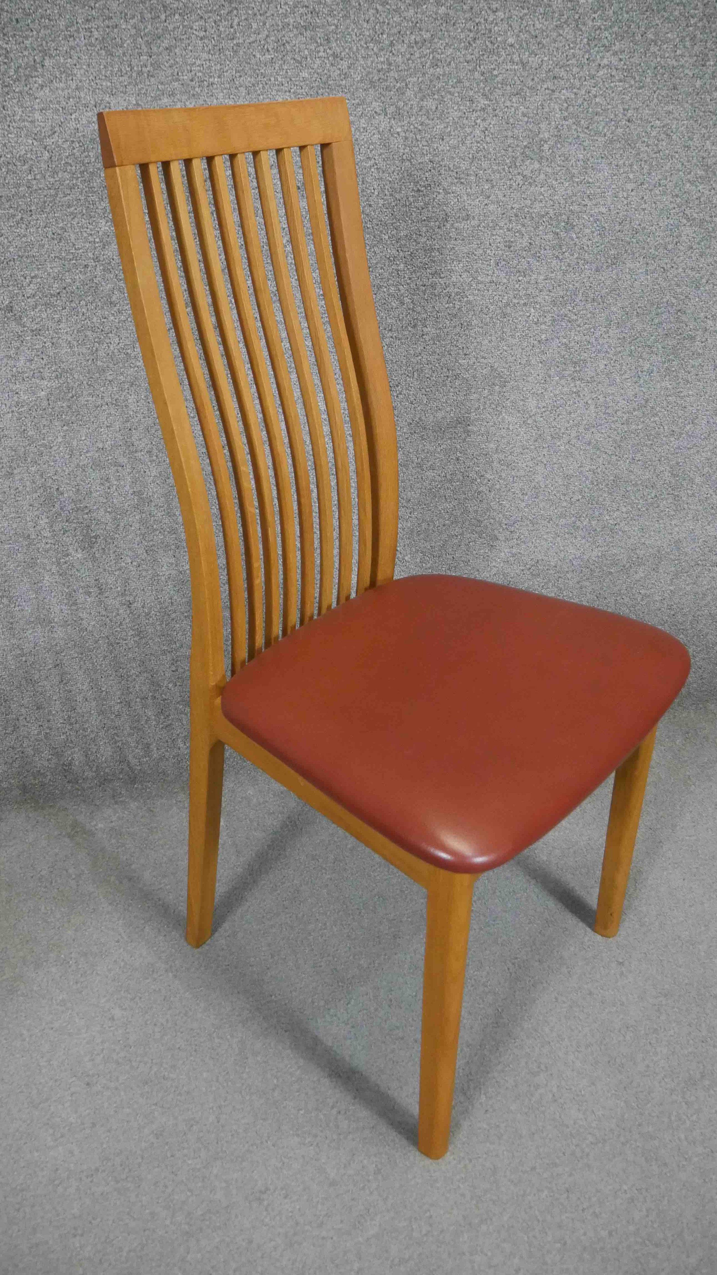 A set of six vintage teak dining chairs by Hoffer, Denmark. - Image 3 of 5