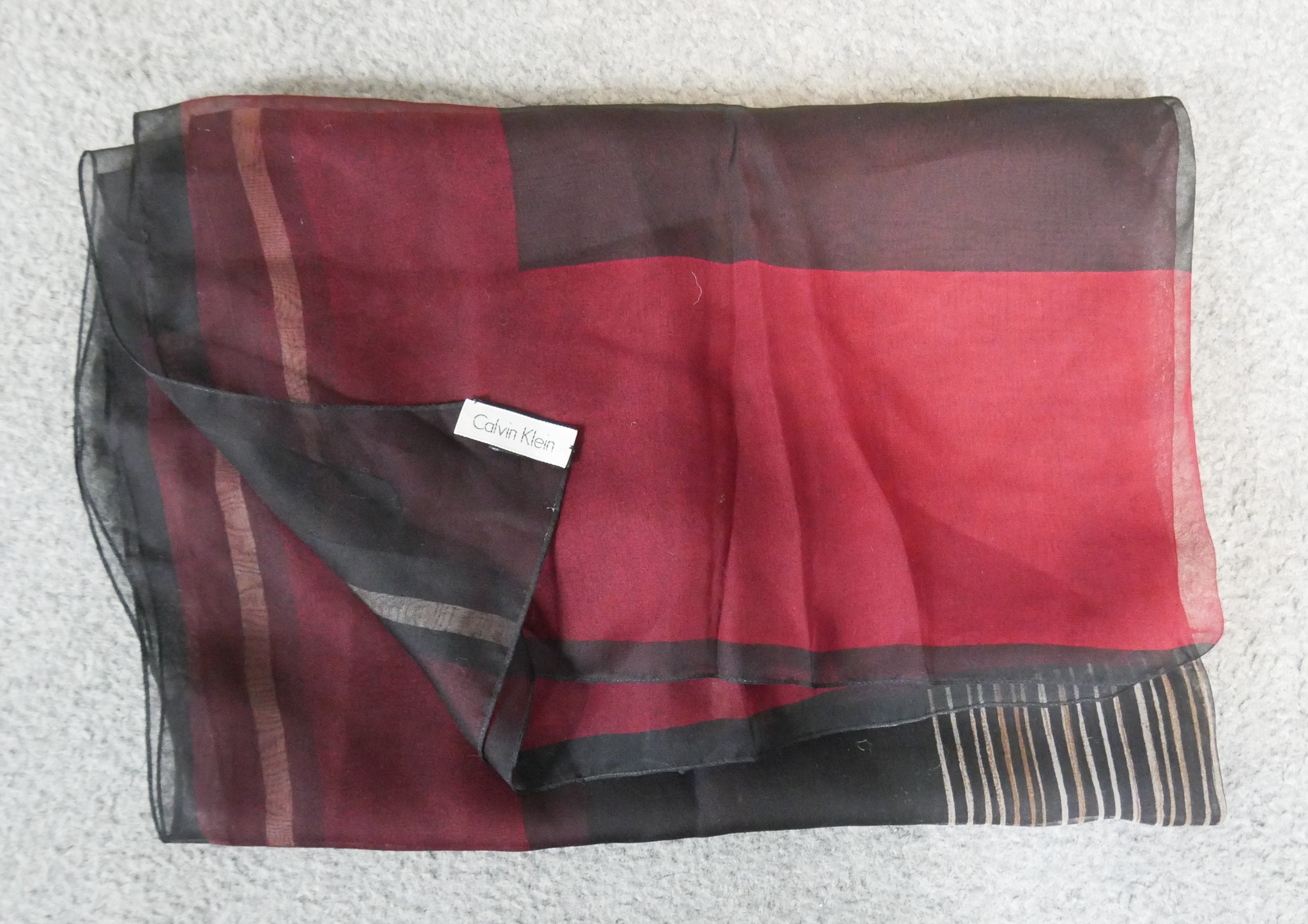 Five designer silk scarves. Including a Ralph Lauren orange and navy equestrian design silk scarf, a - Image 3 of 6
