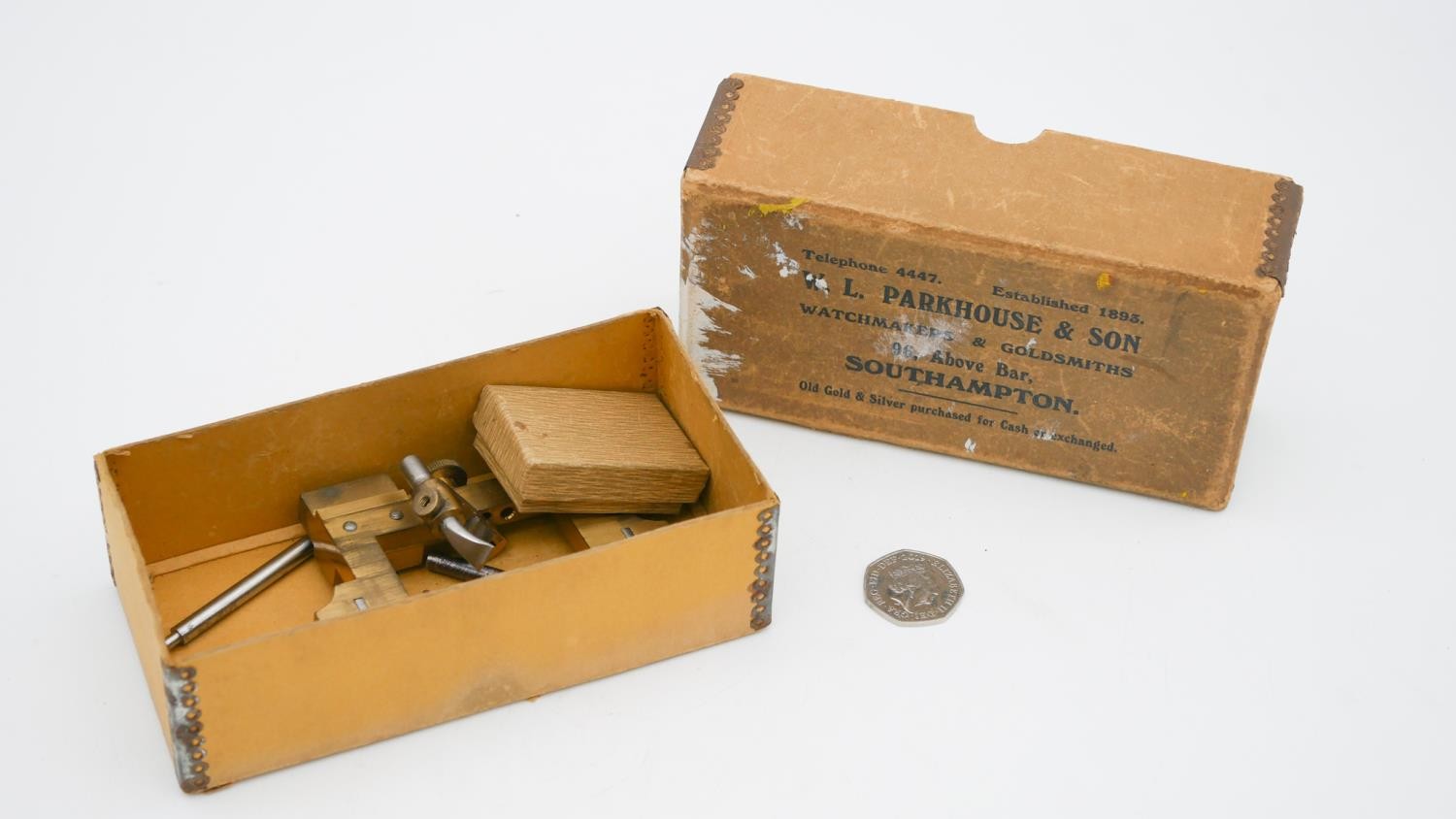 A boxed set of watch makers tools by W.L. Parkhouse & Son. - Image 2 of 4