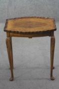 A Georgian style occasional table along with a tripod table. H.54 W.46 D.35 cm.