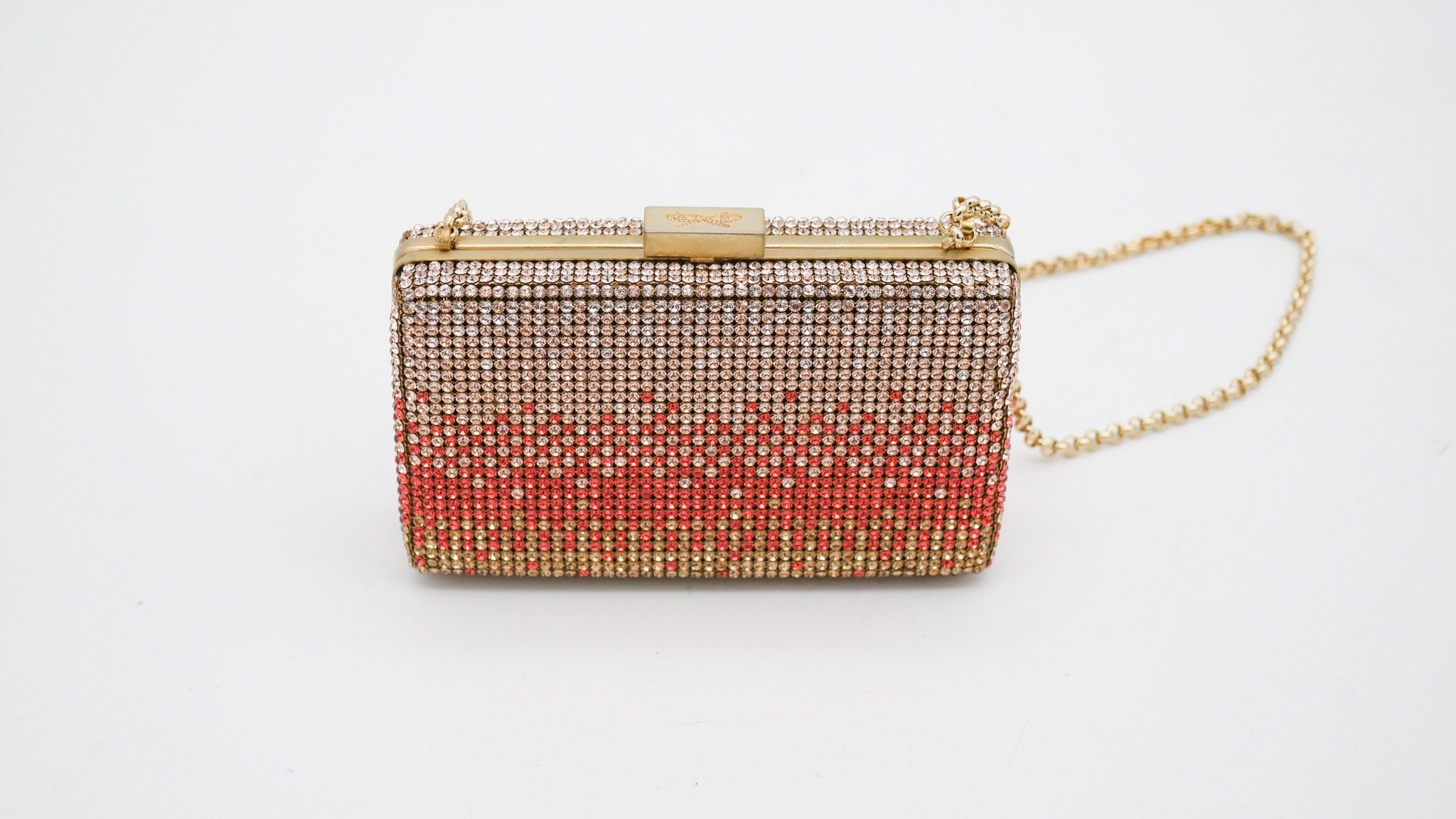 An Anya Hindmarsh diamante coral gradient clutch bag, a black leather La Perla clutch bag and a - Image 6 of 12