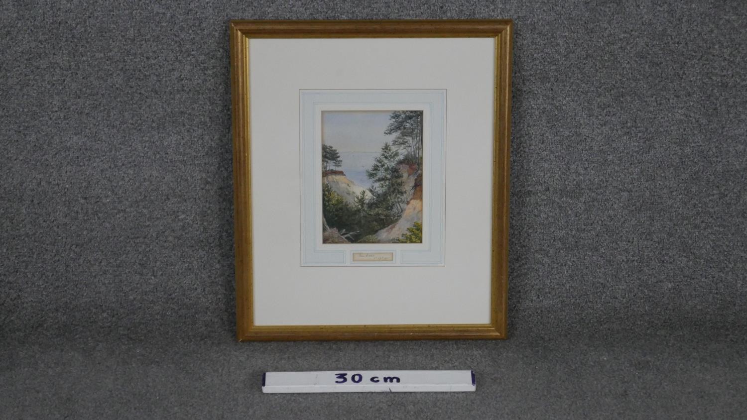 Horace Decimus Fellowes. A framed and glazed 19th century watercolour of Branksome. Inscribed and - Image 5 of 5