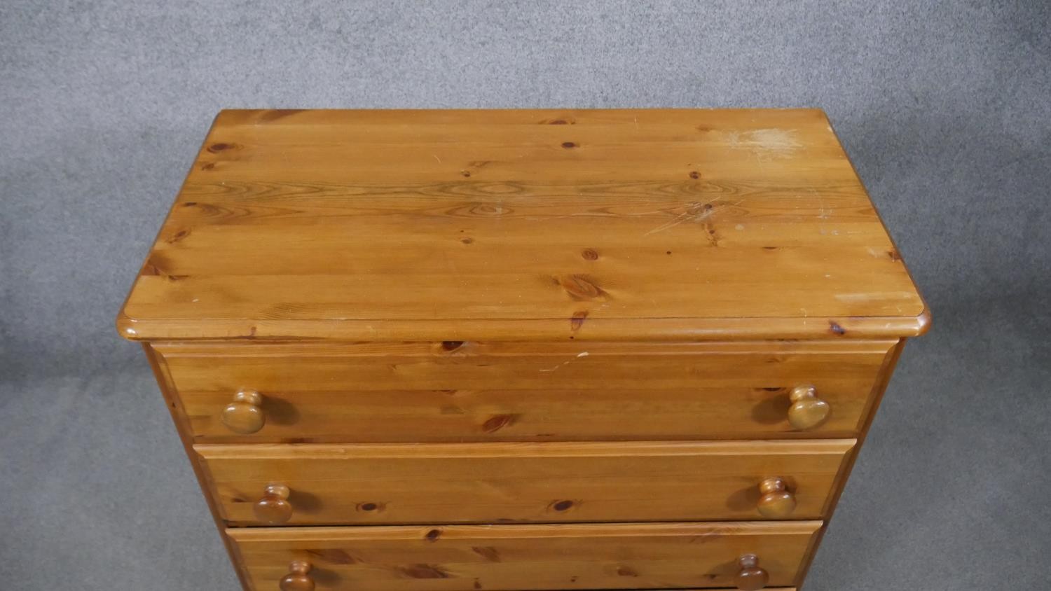 A contemporary Victorian style pine chest. H.86 W.86 D.43cm - Image 3 of 6