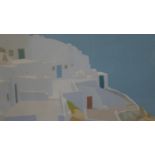 Guy Vaesen (1912-2002) A framed and glazed signed silkscreen print titled ' Dia Santorini II,