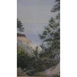 Horace Decimus Fellowes. A framed and glazed 19th century watercolour of Branksome. Inscribed and