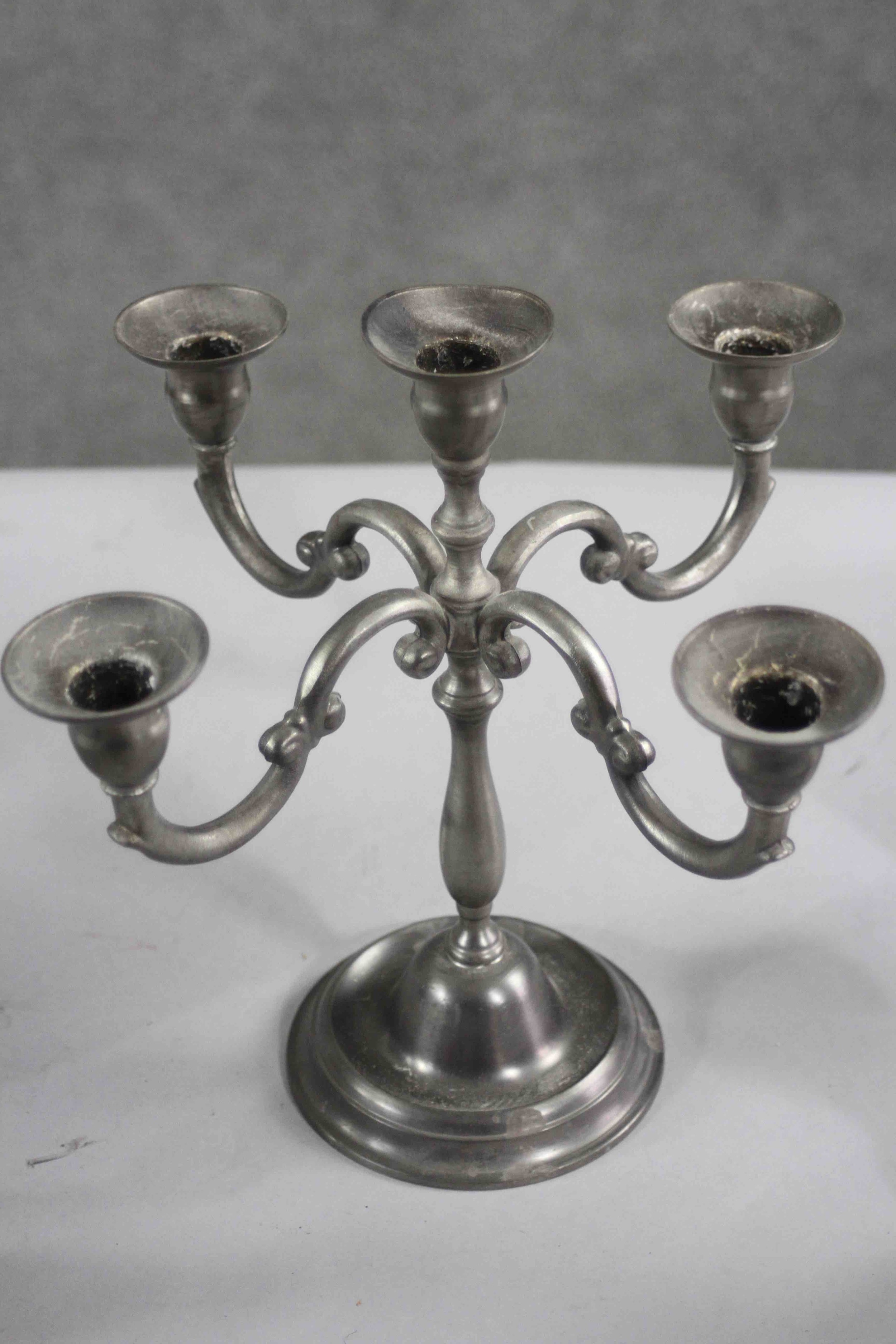 A large collection of pewter. Including a set of twelve Finish shot glasses, two different sizes - Image 4 of 8