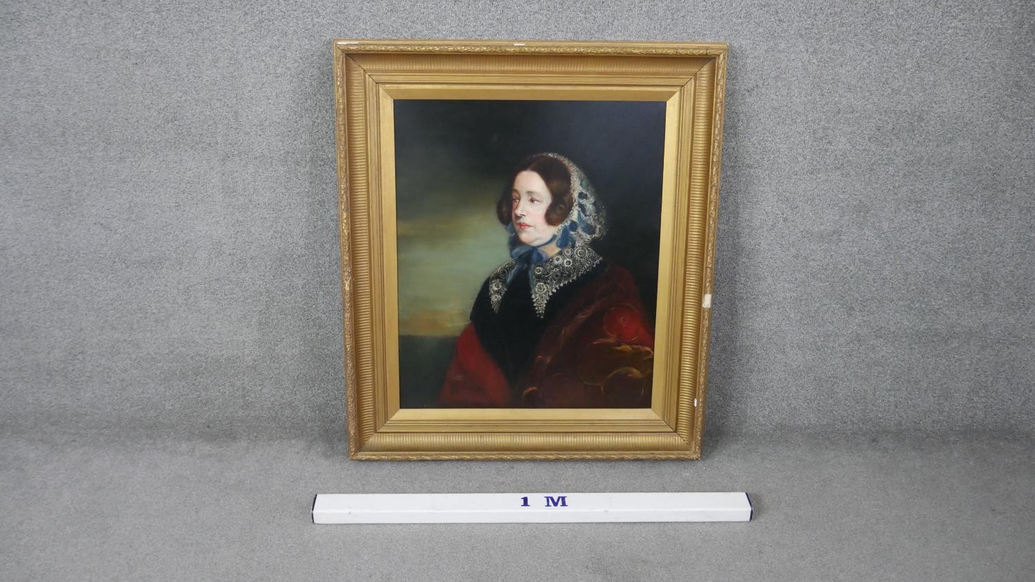 A late 19th century carved gilt framed oil on canvas, portrait of Marna, wife of painter Sir - Image 5 of 5